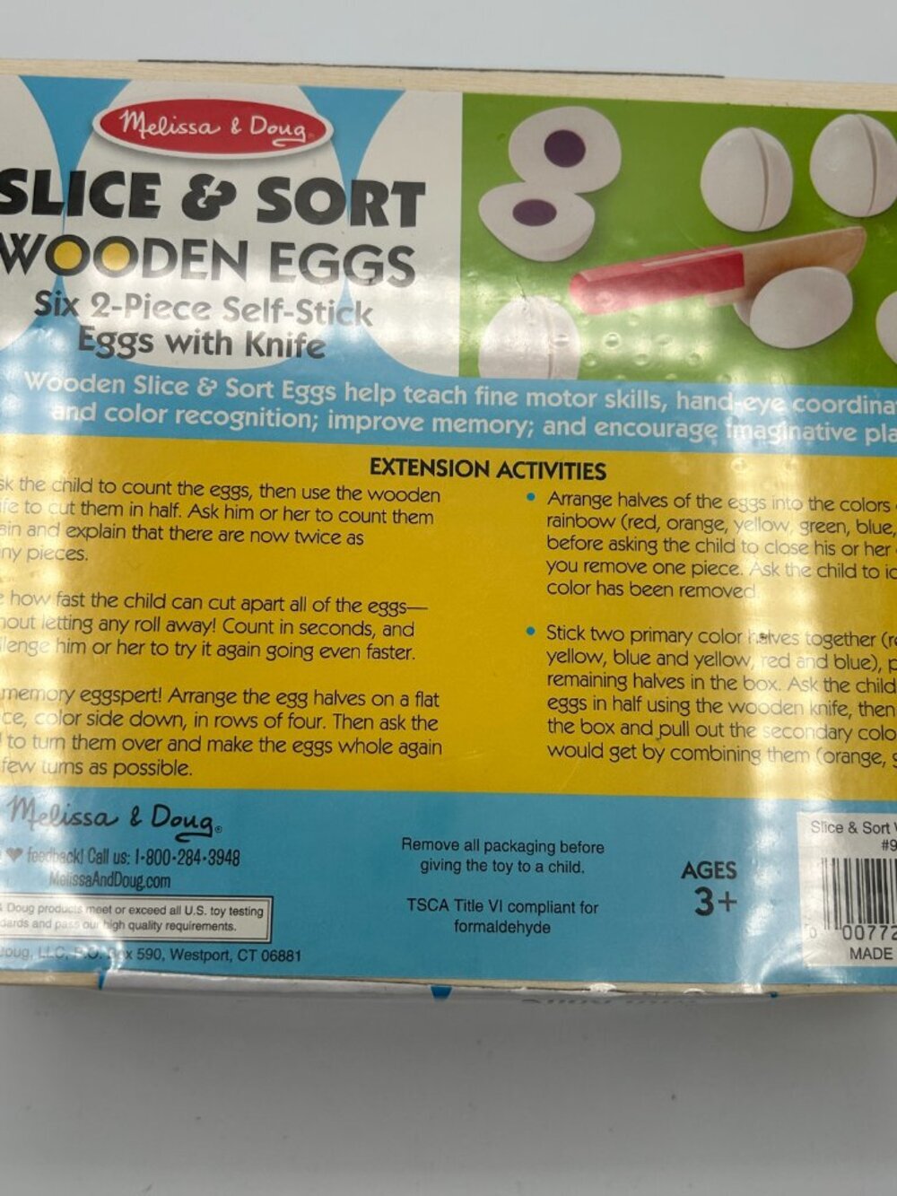 NEW Melissa & Doug Slice & Sort Wooden Eggs - Picture 3 of 5
